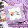 Birthday Gifts for Women Self Care Friendship Gifts, Lavender Relaxing Spa Gifts Basket Care Package w/ Luxury Flannel Blanket 20 Oz Tumbler, Unique Mothers Day Gift for Mom Her Friend Sister Wife view 4