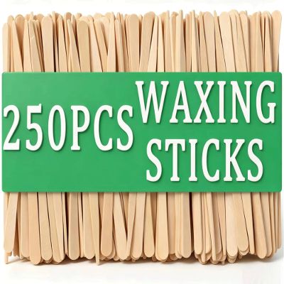 250Pcs Waxing Sticks for Hair Removal - Borogo Eyebrow, Lip, Nose Small Waxing Applicator Sticks for Hair Removal and Smooth Skin - Spa and Home Usage