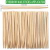 250Pcs Waxing Sticks for Hair Removal - Borogo Eyebrow, Lip, Nose Small Waxing Applicator Sticks for Hair Removal and Smooth Skin - Spa and Home Usage view 2