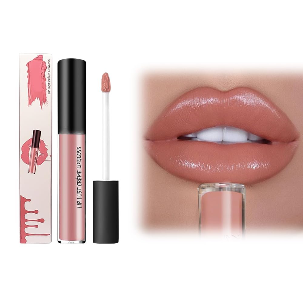 12 Colors Cream Texture Lipstick, New No Fade Velvet Matte Liquid Lipstick Long-Lasting Moisturizing Lipsticks, Waterproof Long Lasting Lipsticks Lip Plumper Gloss Natural Hydrating Lipstick (#02)