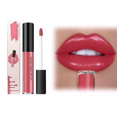 12 Colors Cream Texture Lipstick, New No Fade Velvet Matte Liquid Lipstick Long-Lasting Moisturizing Lipsticks, Waterproof Long Lasting Lipsticks Lip Plumper Gloss Natural Hydrating Lipstick (#01)