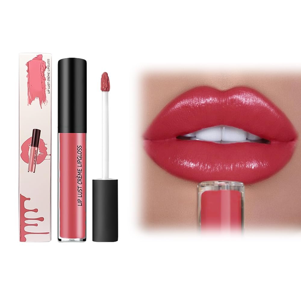 12 Colors Cream Texture Lipstick, New No Fade Velvet Matte Liquid Lipstick Long-Lasting Moisturizing Lipsticks, Waterproof Long Lasting Lipsticks Lip Plumper Gloss Natural Hydrating Lipstick (#01)
