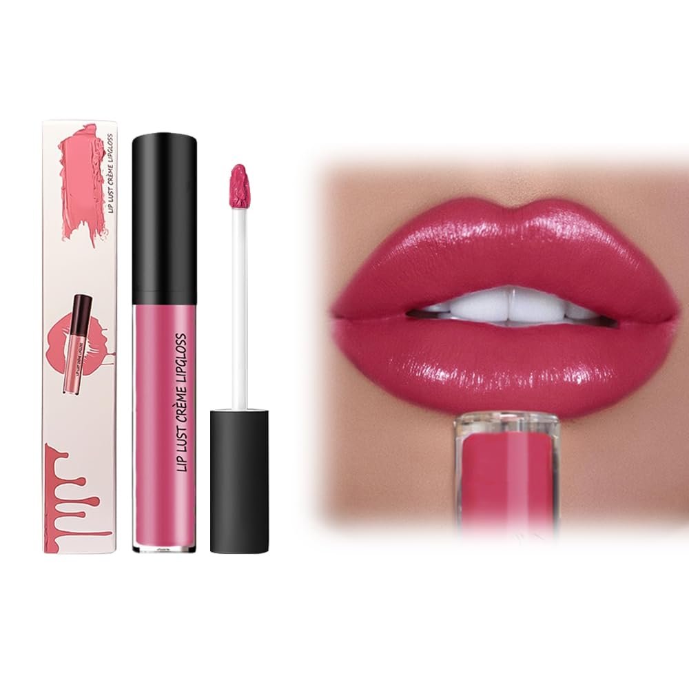 12 Colors Cream Texture Lipstick, New No Fade Velvet Matte Liquid Lipstick Long-Lasting Moisturizing Lipsticks, Waterproof Long Lasting Lipsticks Lip Plumper Gloss Natural Hydrating Lipstick (#06)