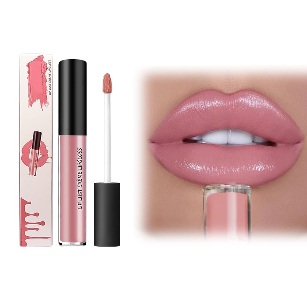 12 Colors Cream Texture Lipstick, New No Fade Velvet Matte Liquid Lipstick Long-Lasting Moisturizing Lipsticks, Waterproof Long Lasting Lipsticks Lip Plumper Gloss Natural Hydrating Lipstick (#03)