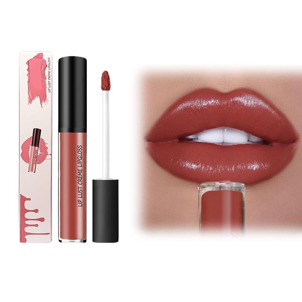 12 Colors Cream Texture Lipstick, New No Fade Velvet Matte Liquid Lipstick Long-Lasting Moisturizing Lipsticks, Waterproof Long Lasting Lipsticks Lip Plumper Gloss Natural Hydrating Lipstick (#12)