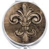 NewCharms Antique Fleur de Lis Compact with Mirrors - Perfect Pocket and Purse Size Folding Mirror for Applying Make Up Anywhere view 1