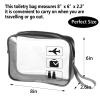 TSA Approved Toiletry Bag Carry on Airport Airline Compliant 6Pcs,6 Packs Clear Travel Bags for Toiletries,Clear Makeup Bag Toiletry bags Quart Size Traveling, Black view 2