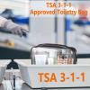 TSA Approved Toiletry Bag Carry on Airport Airline Compliant 6Pcs,6 Packs Clear Travel Bags for Toiletries,Clear Makeup Bag Toiletry bags Quart Size Traveling, Black view 3