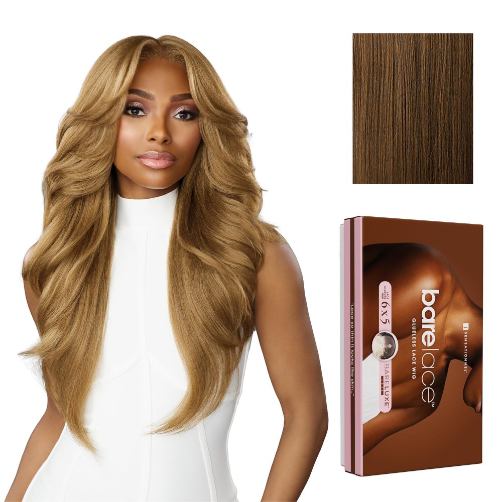 Sensationnel Bare Lace 6X5 Lacewig - Unit 3 Lacefrontal Glueless Synthetic 180 Degree Preplucked Hairline (MOCHABROWN)