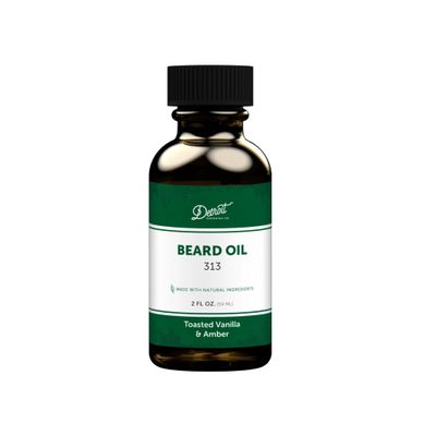 Detroit Grooming Beard Oil | Hydrating & Nourishing Formula with Vitamin E | Toasted Vanilla & Amber 313 Scent (2 oz)