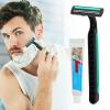 Travel Manual Shaver - Portable Mens Manual Beard Trimmer, Manual Shaver, Portable Manual Shaver | Travel Shaving Tool, Resuable Mens Facial Hair Groomer for Chin, Beard Maintenance view 3