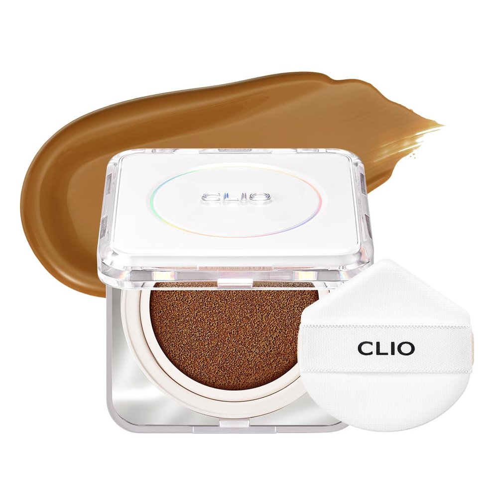 CLIO Kill Cover Founwear Cushion The Original  20 Shades, Buildable Light to Medium Coverage, Natural Finish, Korean Makeup Foundation, Long-Lasting Skin Fit, 34W CAMEL
