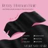 10 Inch 2 Packs Total 110G Hair Extensions Bundle-30G Black Tape in Hair Extensions+80G Balayage Brown and Blonde Clip in Hair Extensions view 2