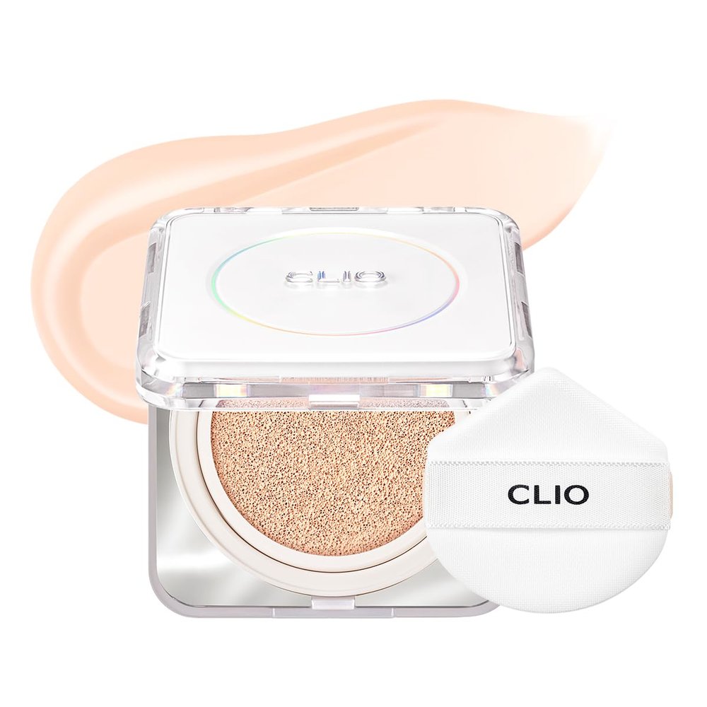 CLIO Kill Cover Founwear Cushion The Original 20 Shades, Buildable Light to Medium Coverage, Natural Finish, Korean Makeup Foundation, Long-Lasting Skin Fit, 17W CREAM SHELL