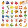 102 PCS Individually Wrapped Summer Fruit Temporary Tattoo for kids - Hawaiian Themed Temporary for Girls Boy Body Arm Shoulder Cute Tattoos Stickers Summer Beach Pool Party Gift view 1