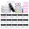 16 Pack 4oz Plastic Containers with Lids, Jars with Lids, Great for storing,lip balms, creams, ointments, cosmetics, samples view 1