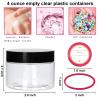16 Pack 4oz Plastic Containers with Lids, Jars with Lids, Great for storing,lip balms, creams, ointments, cosmetics, samples view 2
