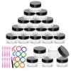 20 Pack 1oz Plastic Containers with Lids, Jars with Lids, Great for storing,lip balms, creams, ointments, cosmetics, samples view 1