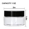 20 Pack 1oz Plastic Containers with Lids, Jars with Lids, Great for storing,lip balms, creams, ointments, cosmetics, samples view 2