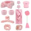 14 pcs spa Headband Wristband Set, skincare set birthday gifts with Hairpin Hair ties Skin Care Silicone face spong facial mask Brush Yoga Sports Headband Girl Gift for Face Washing, Makeup, Skincare view 1