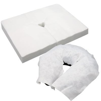 100PCS Upgrade Disposable Face Cradle Covers, Medical-Grade, Ultra Soft, Luxurious, Non-Sticking Massage Face Covers, Large Disposable Headrest Covers for Massage Tables and Massage Chairs