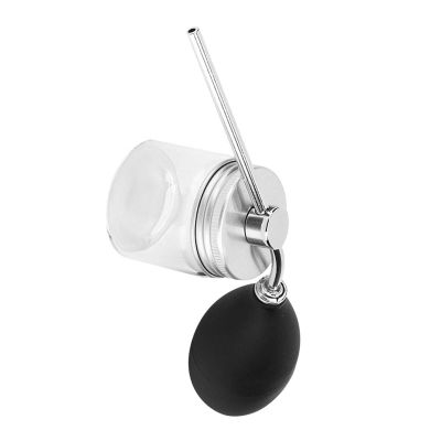 Aqur2020 Hair Fibers Spray Applicator, Black Glass Bottle with Pump Atomizer, for Hair Powder and Color Application
