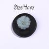 Silk Chiffon Flower Hair Accessories, Mint Blue with Gold Center, 10 Pieces (10Pcs DM678) view 3