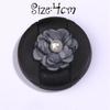 Silk Chiffon Flower Hair Accessories, Mint Blue with Gold Center, 10 Pieces (10Pcs DM678) view 4