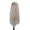 shenruifa Long Straight Wigs Middle Center Part Long Full Hair Wigs with Built in Hairnet Heat High Density Wig for Cosplay Parties, Daily Wear (Silver White) view 1