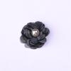Silk Chiffon Flower Hair Accessories, Mint Blue with Gold Center, 10 Pieces (10Pcs #2) view 3