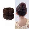 2 Pcs Magic Bun Maker Hair Styling Styler Hair Donut Ring Styler Hair Bun Maker Twist Ring Former Shaper Sponge Doughnut Donut Bun Shaper Hair Curler(khaki) view 3