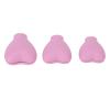 3pcs Silicone Heart Shaped Makeup Brush Cover Cute and Beautiful Cosmetic Brush Easy to Use for Women Girls At Home or Traveling (Pink) view 4