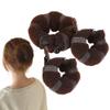 3Pcs Brown Magic Hair Styling Styler Hair Donut Bun Maker Former Sponge Buns Shaper Twist Ring Hair Curler Accessory for Women Ladies (1 Large+2 Small) view 1