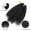 Tape in Hair Extensions Kinky Straight Tape In Extensions Real Human Hair Natural Black 14"-26" 20Pcs Strong Seamless Skin Weft Tape in Human Hair Extensions for Black Women Tape in Extensions(22 inch view 2