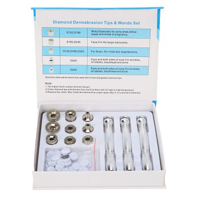 SOUQDWL Dermabrasion Replacement Tips Kit,12 Piece Microdermabrasion Dermabrasion Replacement Tips and Wands Set,Beauty Machine Replacement Tips for Skin Rejuvenation Beauty Machine Accessories