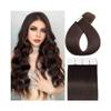 Tape in Hair Extensions Tape in Hair Extensions 20Pcs 50g Seamless Skin Weft Tape in Human Hair Extensions #2 Dark Brown Silky Straight Remy Hair Tape in Extensions Tape in Extensions(18 inches) view 1