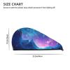 GDSHJKLW Cool Star River Drying Hair Caps Super Absorbent Soft Hair Drying Towel Quick Dry Coral Velvet Hair Drying Cap Hair Turban for Women Wet Hair Long Thick Hair view 4
