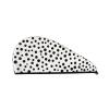GDSHJKLW Black Dot Drying Hair Caps Super Absorbent Soft Hair Drying Towel Quick Dry Coral Velvet Hair Drying Cap Hair Turban for Women Wet Hair Long Thick Hair view 1