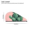GDSHJKLW Cactus Drying Hair Caps Super Absorbent Soft Hair Drying Towel Quick Dry Coral Velvet Hair Drying Cap Hair Turban for Women Wet Hair Long Thick Hair view 4