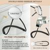 XWZMR Double Sided Mirror to See Back of Head,Big Size 360self Haircut Hands Free Adjustable Mirror,Standard Viewing and 5X Magnification for Women Man,Arm Flexible to Around The Neck view 3