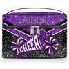 Ioracida Custom Cheerleader Cosmetic Bag with Name, Personalized Cheerleader Makeup Bag Gift for Women Cheer Team Gift Ideas for Birthday, Purple Glitter Jewellery Box view 1