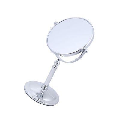 1pc Portable Makeup Mirror Adjustable Makeup Mirror Round Makeup Mirror Hand Mirror Makeup Table Mirror with Stand Round Dinner Table Vanity Mirror Miss Dressin (Silver Size 2)