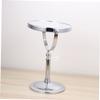 1pc Portable Makeup Mirror Adjustable Makeup Mirror Round Makeup Mirror Hand Mirror Makeup Table Mirror with Stand Round Dinner Table Vanity Mirror Miss Dressin (Silver 30L x 18.5W view 2