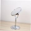 1pc Portable Makeup Mirror Adjustable Makeup Mirror Round Makeup Mirror Hand Mirror Makeup Table Mirror with Stand Round Dinner Table Vanity Mirror Miss Dressin (Silver 30L x 18.5W view 3