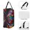 LHBWCVN Travel Toiletry Bag for Women Men Leather Makeup Bag Large Portable Travel Organizer Colorful Music Cosmetic Bag with Hanging Hook Travel Bathroom Bag Zipper Pouch Purse view 3