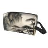 LHBWCVN Travel Toiletry Bag for Women Men Leather Makeup Bag Large Portable Travel Organizer Chinese Landscape Painting Cosmetic Bag with Hanging Hook Travel Bathroom Bag Zipper Pouch Purse view 2
