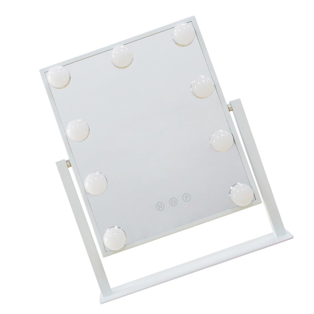 1pc Vanity Mirror Vanity Chair White Rechargeable Makeup Mirror Countertop Cosmetic Mirror Desktop Dressing Mirror Square Mirrors Vanity Makeup Mirror Miss Meta