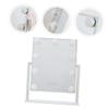 1pc Vanity Mirror Vanity Chair White Rechargeable Makeup Mirror Countertop Cosmetic Mirror Desktop Dressing Mirror Square Mirrors Vanity Makeup Mirror Miss Meta view 2