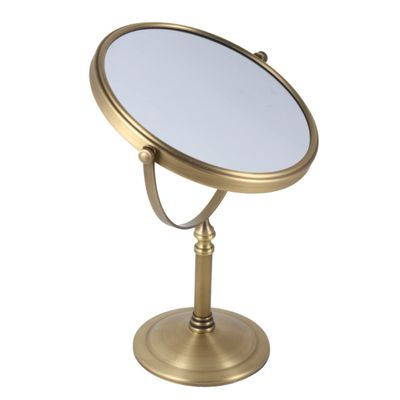 1pc Portable Makeup Mirror Adjustable Makeup Mirror Round Makeup Mirror Hand Mirror Makeup Table Mirror with Stand Round Dinner Table Vanity Mirror Miss Dressin (As Shown 23L x 12.