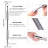 SUTOZMIWE Metal Silver Cuticle Pusher, Dual Ended Cuticle Remover and 100 Grit Sandpaper Sheets, Stainless Steel Durable Pedicure Manicure Tools for Fingernails and Toenails Dead Skin view 3